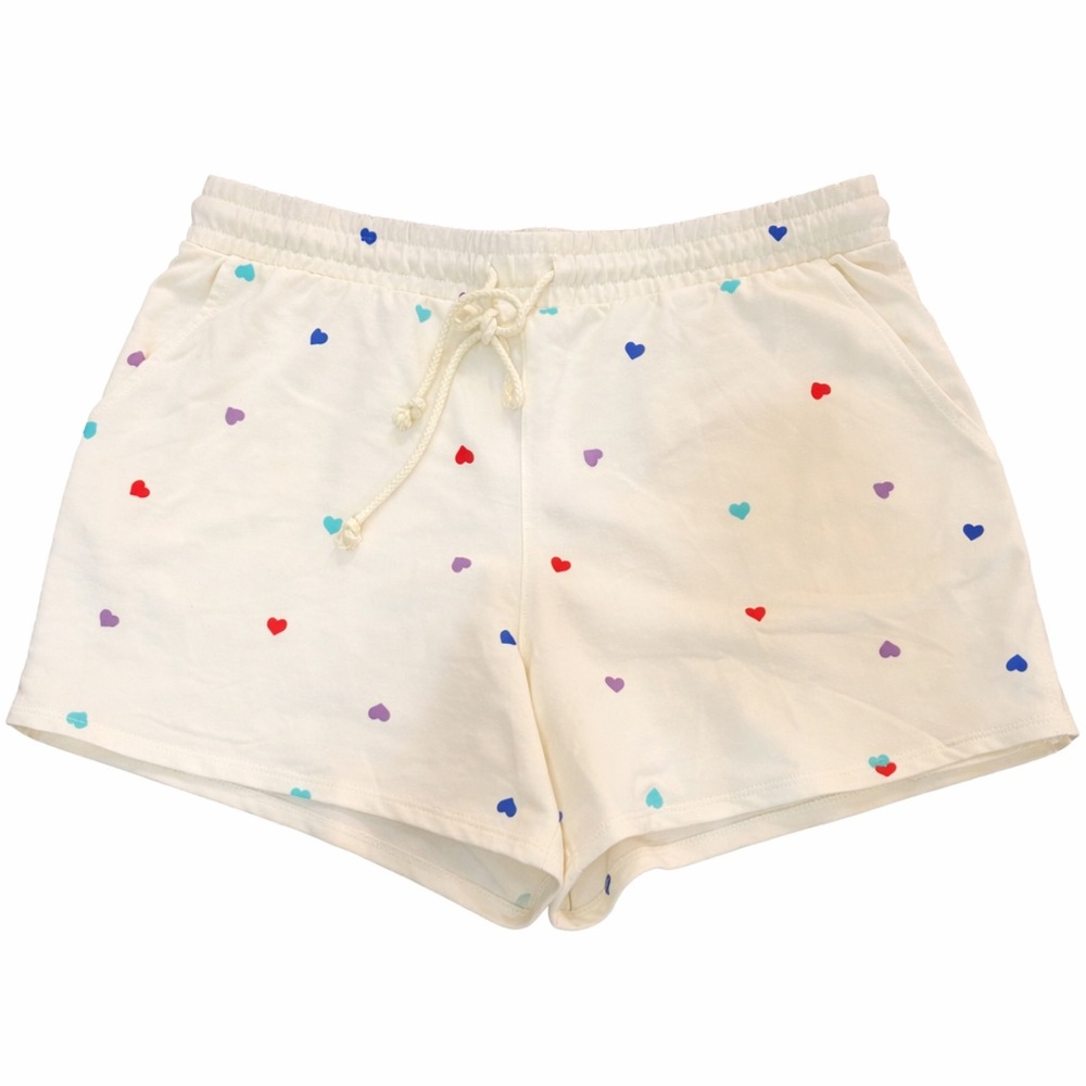 Wildfox Oatmeal Heart Print Lounge Shorts L NWOT